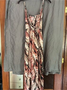 SHEIN Rust, Black & Cream maxi dress
